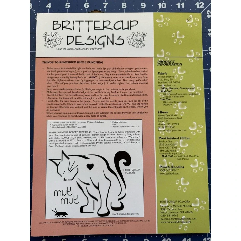 Brittercup Designs 2007 leaflet